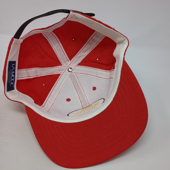 Royal Oak Slideback Baseball Cap Red One Size Embroidered La Mode Vintage USA - Picture 7 of 9